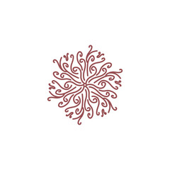Fototapeta premium Abstract floral ornaments with batik motif 