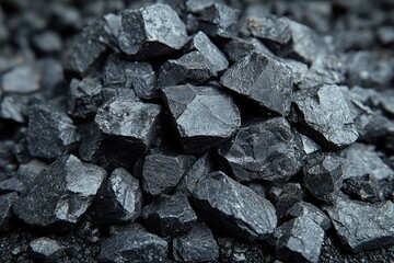 A Close-Up View of Rough, Black Rocks