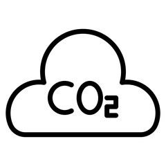CO2 Pollution Vector Icons