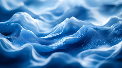 Fototapeta premium Abstract 3D Blue Wavy Background