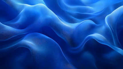 Obraz premium Abstract Blue Wavy Background - 3D Rendered Illustration