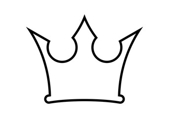 crown line icon, crown outline silhouette, crown simple shape