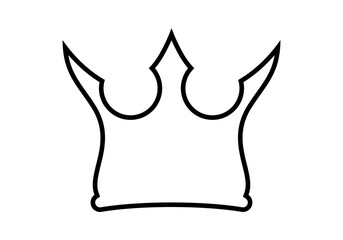 crown line icon, crown outline silhouette, crown simple shape