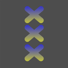 Obraz premium portrait background, colorful gradation letter X symbol background, vector background, EPS 10 vector