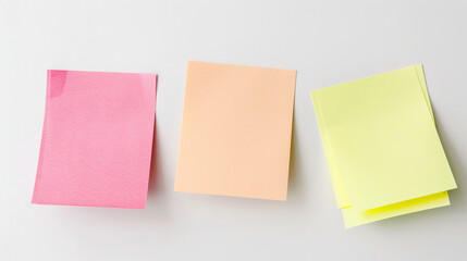 Sticky post it note paper isolated on pure white background