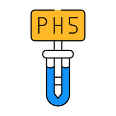 ph5 test line icon vector. ph5 test sign. isolated symbol illustration