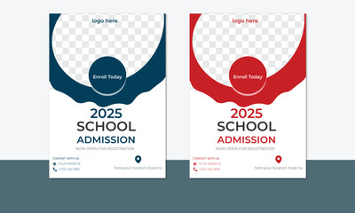 Kids Childrens back to school education admission flyer poster layout, book cover, leaflet, poster, brochure, Kids school education admission flyer or poster design template, Educational flyer design