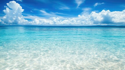 Clear European sea, no fish, calm and serene, offering ample space for text or design elements.