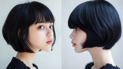 Pageboy haircut for brunettes, short haircut