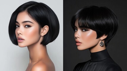 Pageboy haircut for brunettes, short haircut