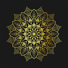 Gold Color Mandala Design