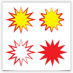 star promo design template vector