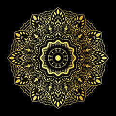 Gold Color Mandala Design