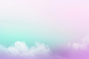 Fototapeta premium A dreamy pastel sky with gentle clouds, blending soft pink and turquoise hues, creating a calming and serene atmosphere for relaxation.