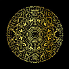 Gold Color Mandala Design