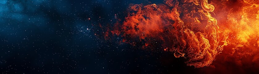 Neon fireball blazing through the sky in a retro arcade style, bright, electric hues on a dark starry background