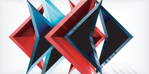 Abstract background color triangles and arrows composition. Vector Illustration For Wallpaper, Banner, Background, Card, Book Illustration, landing page