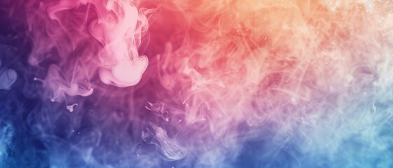 Fototapeta premium Abstract fluid art piece featuring a blend of vibrant blue and orange colors, resembling a cosmic nebula or underwater scene.