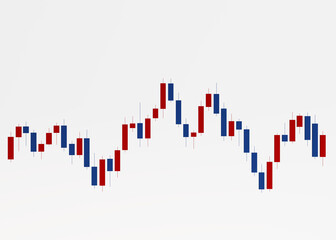 Candlestick Chart Analysis on Minimalist White Background
