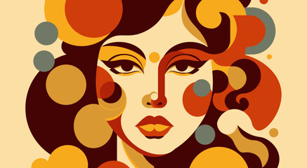 Abstract art with overlapping circles in warm tones, featuring a blurred central square, perfect for modern designs.