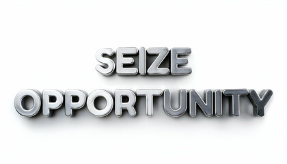 Seize opportunity Word Positive business success word