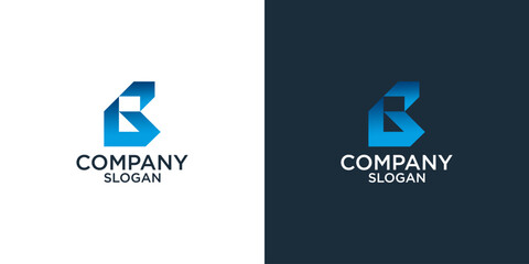 letter b abstract monogram logo design vector