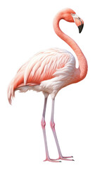 Obraz premium PNG Flamingo animal bird white background.