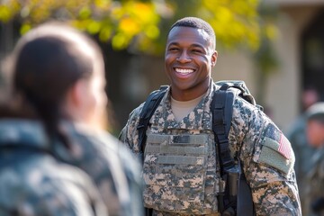 Military Student Education. Army Soldier Veteran, Generative AI