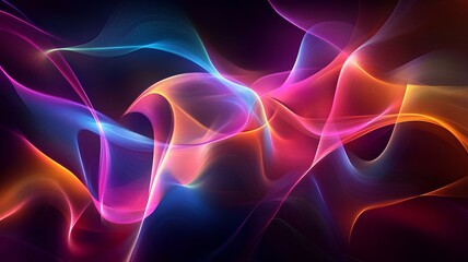 Obraz premium bright background featuring colorful light waves creates a dynamic and futuristic design