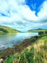 Killary Harbour as seen from Derrynecleigh in Connemara, Ireland. 