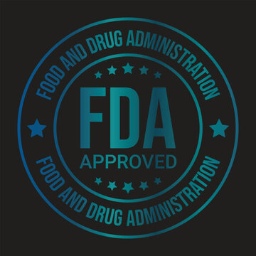 FDA Approved or Food and Drug Administration Approved Logo Badge, Seal, Emblem, Rubber Stamp Etc.