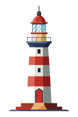 Light House vector illustration isolated on a white background