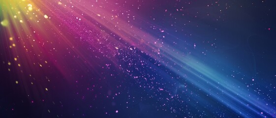 A burst of vibrant colors and light streaks create a dynamic, cosmic scene full of mystery and wonder, evoking a sense of infinite possibilities.