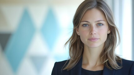 Portrait of a confident young businesswoman in a modern office setting