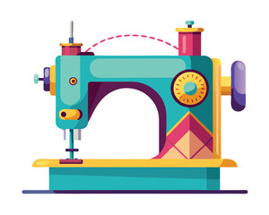 Sewing machine vector illustration isolated on a white background