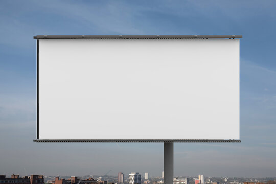 Mockup of a outdoor billboard against the sky