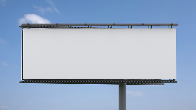 Mockup of a outdoor billboard against the sky