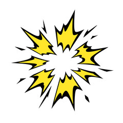 アメコミ風の破裂の衝撃のエフェクト素材