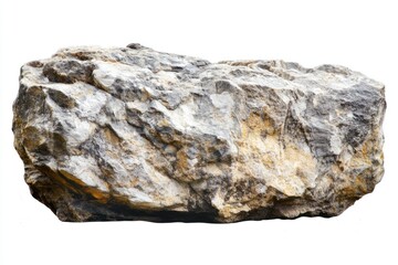 Large Rock Formation on White Background