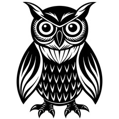 owl  vector illustration with white background