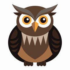 owl  vector illustration with white background