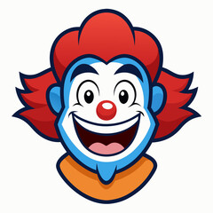 face of a person funny cartoon vector illustration with white background