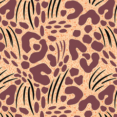 Leopard and zebra pattern design, illustration background. Textile print pattern