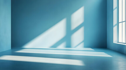 Blue Room With Sunlight Abstract Background