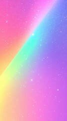 Starry sky with a rainbow gradient background and shades of pink and blue