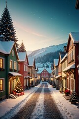 Fototapeta premium Art christmas invitation background christmas background Ultra realistic Photorealistic picturesque scenery