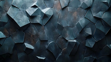 Abstract 3D Dark Grey Geometric Background
