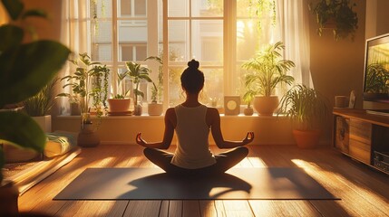 A warm living area with someone engaged in relaxation