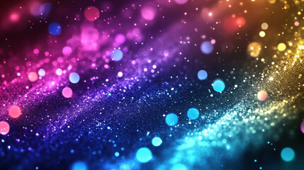 Vibrant multicolored bokeh lights create mesmerizing effect in this image