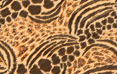 Leopard and zebra pattern design, illustration background. Textile print pattern